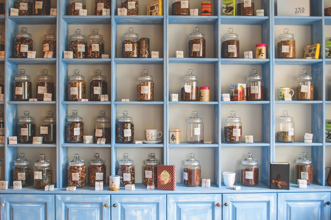 Jars, herbs, shelves — Delightful Way to Stress-Free Life with CBD Gummies