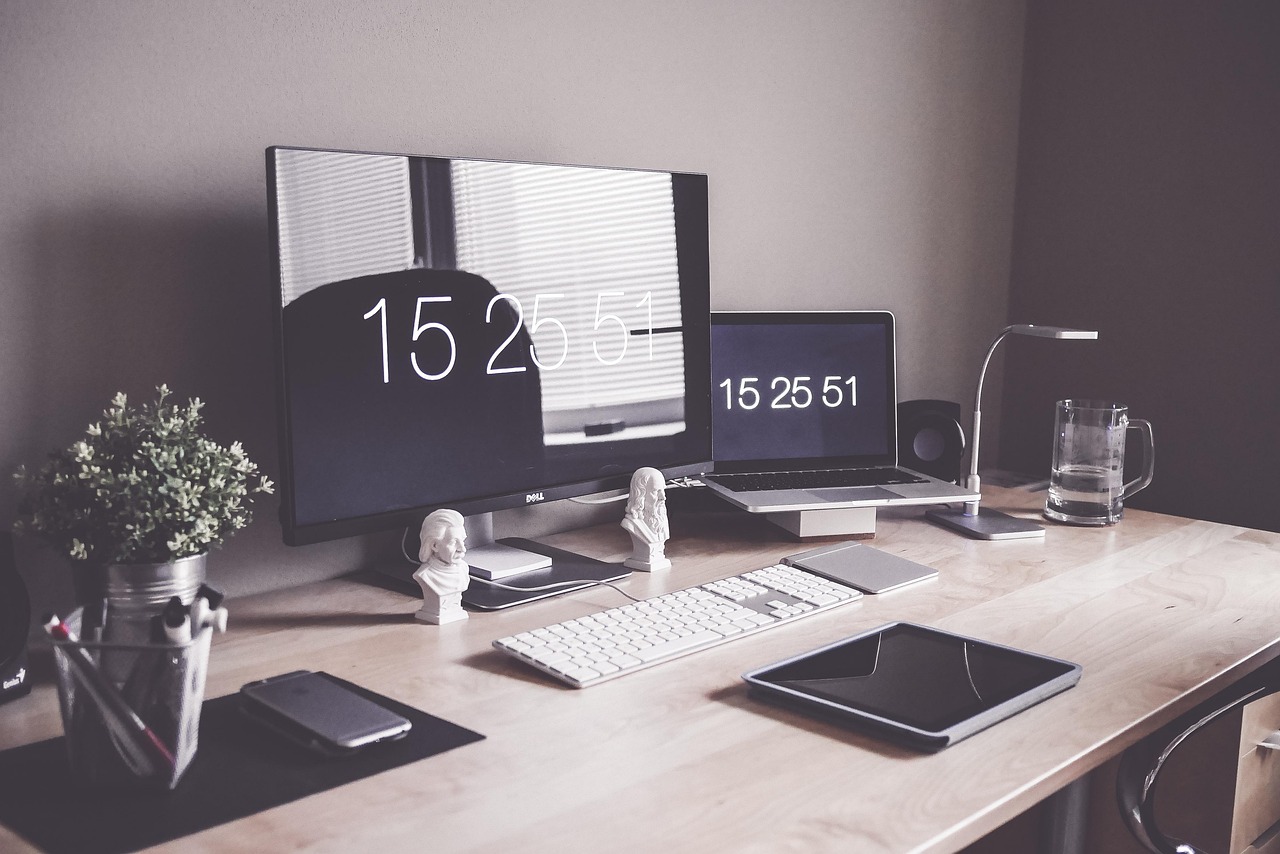Home office, computer, desk — Top Reasons to Incorporate an Animation Maker in Your Workflow